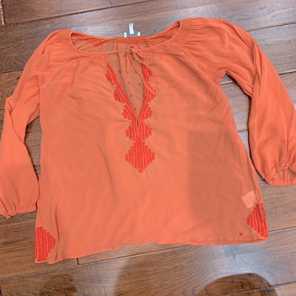 Joie chiffon top with embroidery